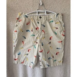 Magellan Outdoor Men's Shorts‎ Size 33 Fishing Fishing Flies Throughout Colorful